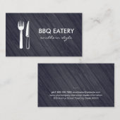 Rustiek Hout Gebruiksvoorwerpen BBQ Eatery Visitekaartje (Voorkant / Achterkant)