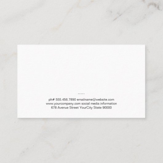 Rustiek hout gebruiksvoorwerpen | Marmer | Uitvoer Visitekaartje (Achterkant)