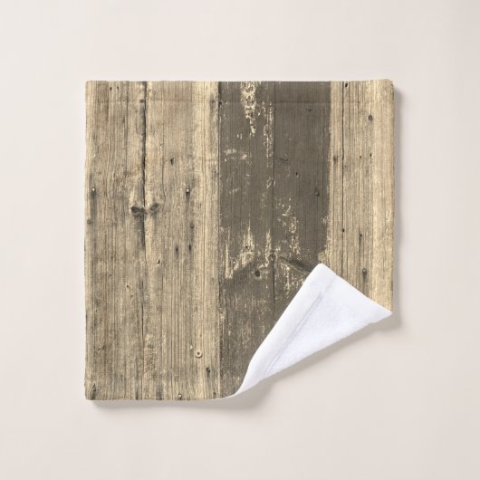 Rustiek hout Gepersonaliseerd familienaam badhandd Bad Handdoek (Wasdoekje)