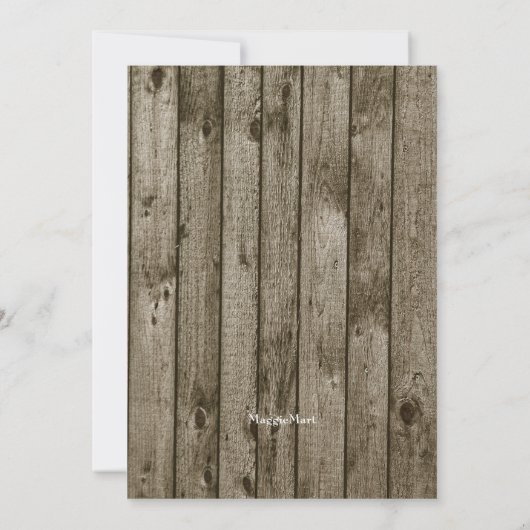 Rustiek Hout Glamour Sweet 16 Verjaardag Kaart (Achterkant)