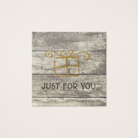 Rustiek Hout Goud Cadeau Kaart Certificaat (Voorkant)