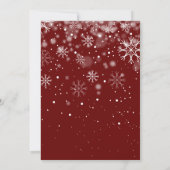 Rustiek Hout Greenery Krans Bourgogne Kerstmis Feestdagenkaart (Achterkant)