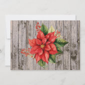 Rustiek Hout Groen Familie Foto Vrolijk Kerstmis Feestdagenkaart (Achterkant)