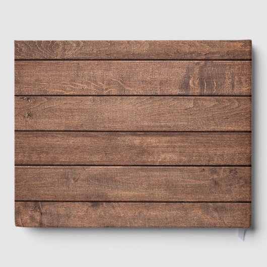 Rustiek Hout Groen Liefdevolle Geheugenfoto Begraf Gastenboek (Achterkant)