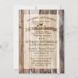 Rustiek Hout Haan Weer Vane Wedding Kaart