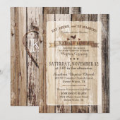 Rustiek Hout Haan Weer Vane Wedding Kaart (Voorkant / Achterkant)