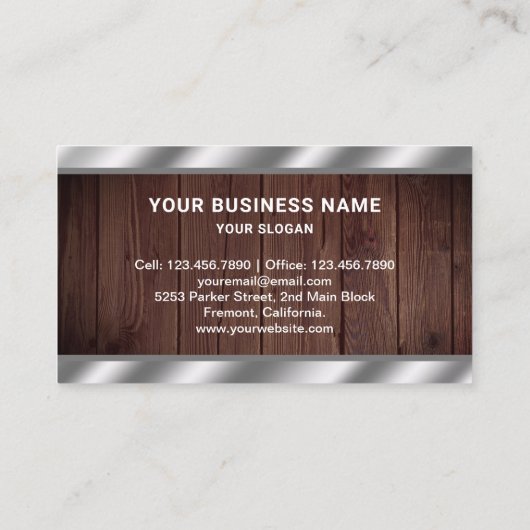 Rustiek Hout Hardware Power Tools Boor Machine Visitekaartje (Achterkant)