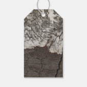 Rustiek Hout Hart Country Tree Bruiloft Cadeaulabel (Achterkant)