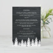 Rustiek Hout Herfst Herfst Winter Trouwtafel Menu (Staand voorkant)