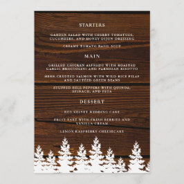 Rustiek Hout Herfst Herfst Winter Trouwtafel Menu
