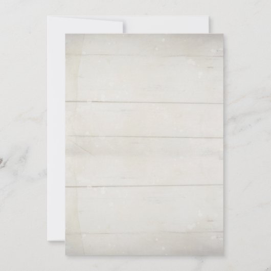 Rustiek Hout Herfst Kleur Blush Geel Perzik Bloeme Kaart (Achterkant)