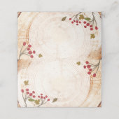 Rustiek hout Herfst verlaat Thanksgiving Plaatskaartje (Buitenkant ongevouwen)