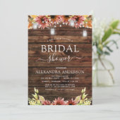 Rustiek Hout Herfst Zonnebloemen Vrijgezellenfeest Kaart (Staand voorkant)