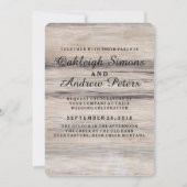 rustiek hout | Herten bruiloft uitnodiging (Achterkant)