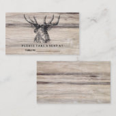 rustiek hout | Herten Trouwtafel Nummer Kaart Plaatskaartje (Voorkant / Achterkant)