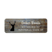 Rustiek hout | Herten van boskoeken Etiket (Voorkant)