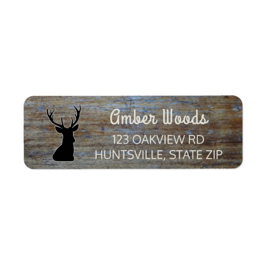 Rustiek hout | Herten van boskoeken Etiket (Voorkant)