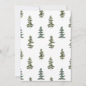 Rustiek Hout Herten Winter Onederland 1e verjaarda Kaart (Achterkant)