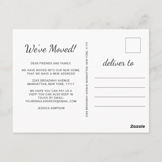 Rustiek Hout Home Sweet Home Bewegende aankondigin Briefkaart (Achterkant)