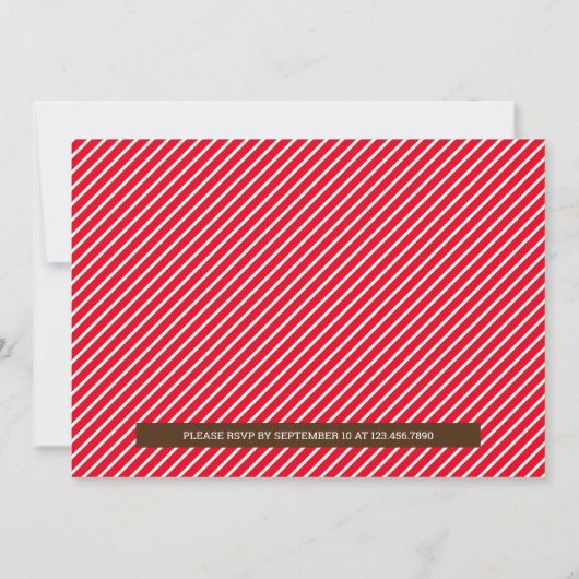 Rustiek hout honkbal eerste verjaardag partij foto kaart (Achterkant)