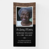 Rustiek hout in liefdevolle herinnering Foto Graf  Spandoek (Verticaal)