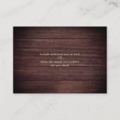 Rustiek hout ivoor kant string lampjes details Enc Informatiekaartje (Achterkant)