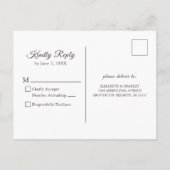 Rustiek Hout Ivoor Kant String Lights Bruiloft RSV Uitnodiging Briefkaart (Achterkant)