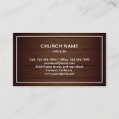 Rustiek Hout Jezus Christus Kruis Pastor Visitekaartje (Achterkant)