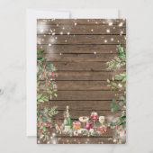 Rustiek Hout Jingle & Mingle Kerstdiner Kaart (Achterkant)