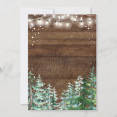 Rustiek Hout Jingle & Mingle Kerstfeest Kaart (Achterkant)