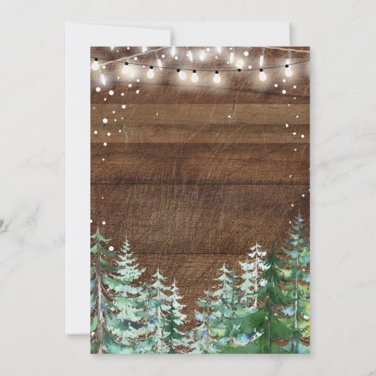 Rustiek Hout Jingle & Mingle Kerstfeest Kaart (Achterkant)