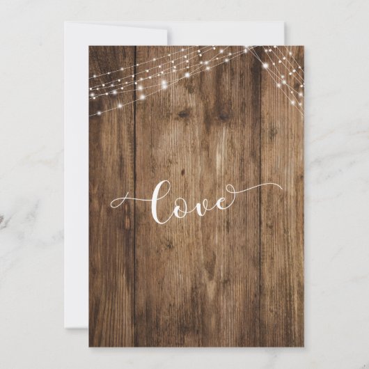 Rustiek hout Jubileum gelofte vernieuwing viering Kaart (Achterkant)