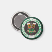 Rustiek hout juicht biertjes grapjes magneet (Voorkant / Achterkant)