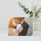 Rustiek hout & kant bruiloft dank u briefkaart (Staand voorkant)