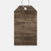 Rustiek hout &  kant bruiloft dank u cadeaulabel (Achterkant)