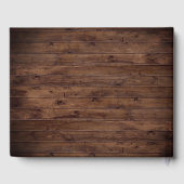 Rustiek hout  kant bruiloft gastenboek (Achterkant)