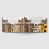 Rustiek hout & kant bruiloft - Gastenboek (Volledig)