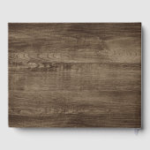 Rustiek Hout &  Kant Bruiloft Gepersonaliseerd Gastenboek (Achterkant)