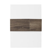 Rustiek Hout &  Kant Bruiloft Gepersonaliseerd Uitnodigingen Wikkel (Achterkant Voorbeeld)