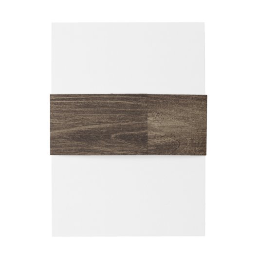 Rustiek Hout &  Kant Bruiloft Gepersonaliseerd Uitnodigingen Wikkel (Achterkant Voorbeeld)