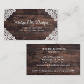 Rustiek Hout Kant Country Boutique Visitekaartje (Voorkant / Achterkant)