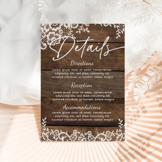 Rustiek hout kant land wieden detail informatiekaartje