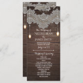 Rustiek Hout &  Kant & Lichten Programma Rack Programmakaart (Voorkant / Achterkant)