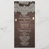 Rustiek Hout &  Kant & Lichten Programma Rack Programmakaart (Voorkant)