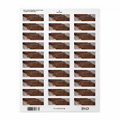 Rustiek hout  kant retour adres label (Full Sheet)
