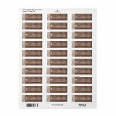 Rustiek hout kant retouradres etiket (Full Sheet)
