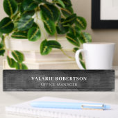 Rustiek Hout Kantoor Desk Naam Bord Naambordje