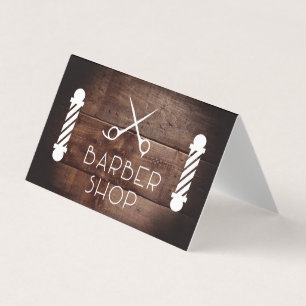 Rustiek Hout   Kapper Salon   Kapperpaal en Schare Visitekaartje