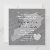 Rustiek hout Kentucky grijs bruiloft uitnodigingen (Voorkant)