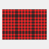Rustiek Hout Kersthert beer Rode Buffel Check Inpakpapier Vel (Voorkant 2)